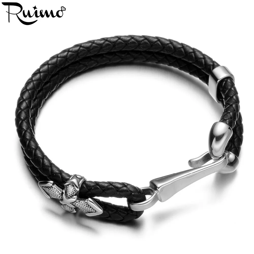 RUIMO 316l Stainless Steel Cross Beads & Hook Connector Charms Fit Genuine Braided Double Leather Bracelet Wristband Bangle
RUIMO 316l Stainless Steel Cross Beads & Hook Connector Charms Fit Genuine Braided Double Leather Bracelet Wristband Bangle