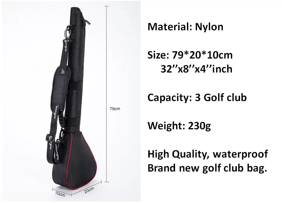 Foldable Golf Gun bag package Capacity Packed 3 clubs Mini Soft club bag package Shoulder club bags for man woman Sadoun.com