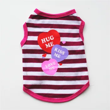 Classic Striped Cotton Dog Vest Summer Casual Breathable Dog T Shirt KISS ME HUG ME Letter Print Pet Clothe for Small Dog
Classic Striped Cotton Dog Vest Summer Casual Breathable Dog T Shirt KISS ME HUG ME Letter Print Pet Clothe for Small Dog