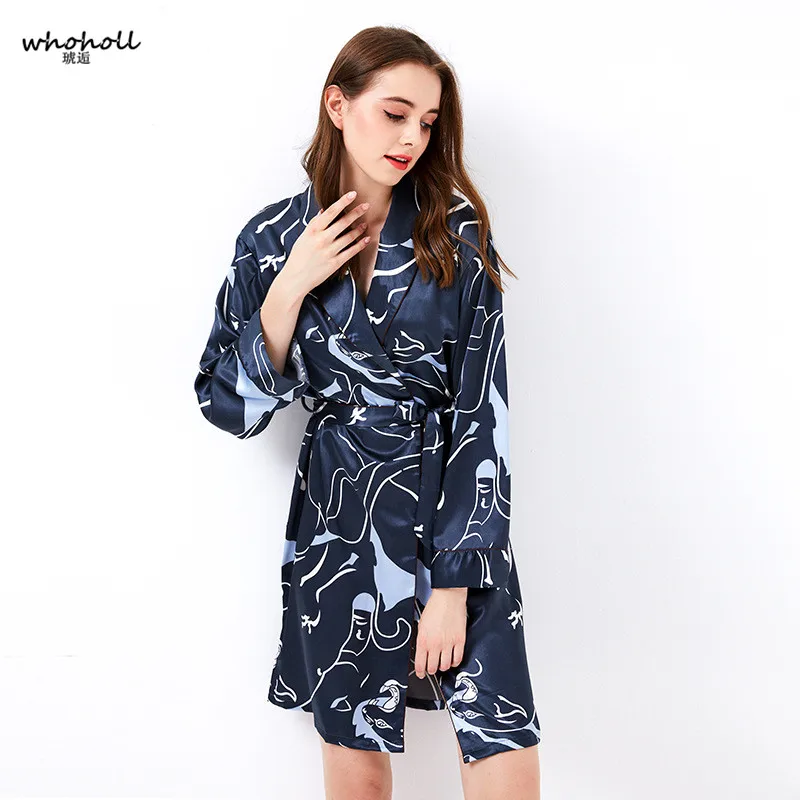 Whoholl Silk Satin Wedding Bride Bridesmaid Robe Floral Bathrobe Robe Night Robe Bath Robe Fashion Dressing Gown For Women
Whoholl Silk Satin Wedding Bride Bridesmaid Robe Floral Bathrobe Robe Night Robe Bath Robe Fashion Dressing Gown For Women