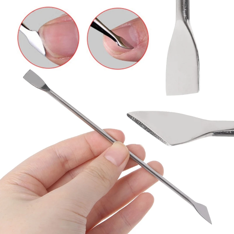 Dual-ended Stainless Steel UV Gel Cuticle Nail Remover Anti-slip Manicure Tools #35/8W
Dual-ended Stainless Steel UV Gel Cuticle Nail Remover Anti-slip Manicure Tools #35/8W
