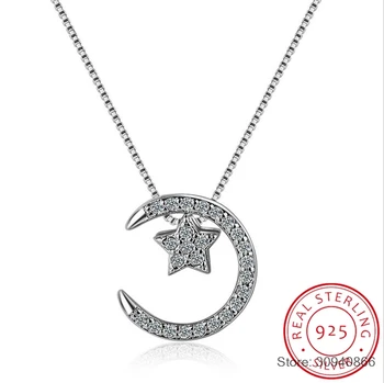 925 Sterling Silver Moon Star Pendant Necklaces with Austrian Crystal for Women 4 Ways to Wear Necklace Gifts SN06
925 Sterling Silver Moon Star Pendant Necklaces with Austrian Crystal for Women 4 Ways to Wear Necklace Gifts SN06