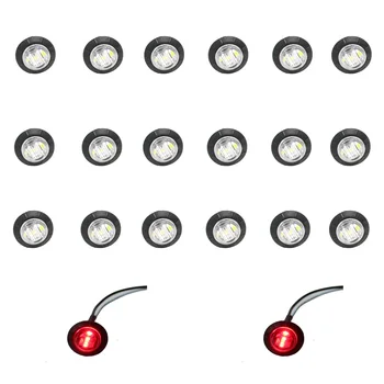 Tkeapl 20X Mini Red 3/4" Round Side 3 LED Marker Trailer Bullet Clearance License clear Light with Rubber Base
Tkeapl 20X Mini Red 3/4" Round Side 3 LED Marker Trailer Bullet Clearance License clear Light with Rubber Base