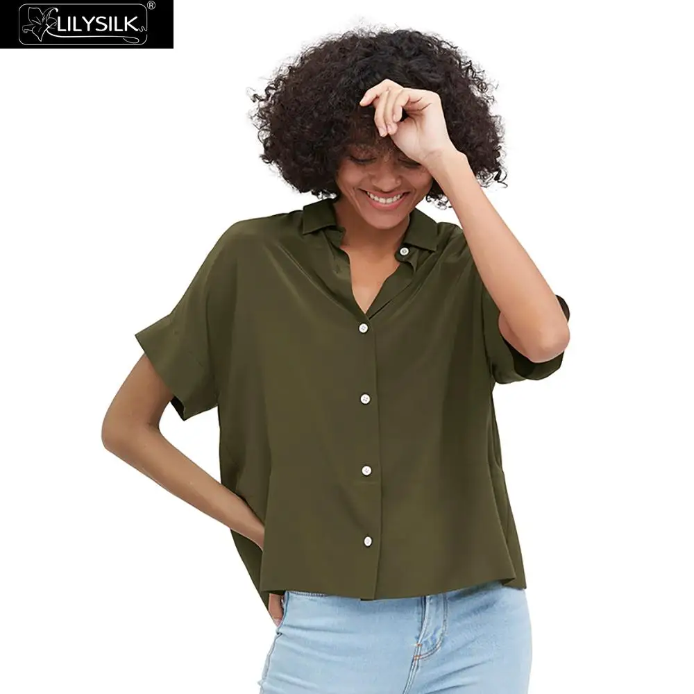 LilySilk Shirt Blouse Women Silk Casual Short Sleeves Loose Ladies New Free Shipping
LilySilk Shirt Blouse Women Silk Casual Short Sleeves Loose Ladies New Free Shipping