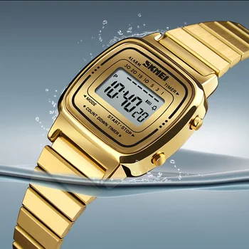 Women Watches Top Luxury Brand Girls Gold Stainless Steel Digital Wrist Watch relogio feminino Clock montre femme SKMEI 2018
Women Watches Top Luxury Brand Girls Gold Stainless Steel Digital Wrist Watch relogio feminino Clock montre femme SKMEI 2018
