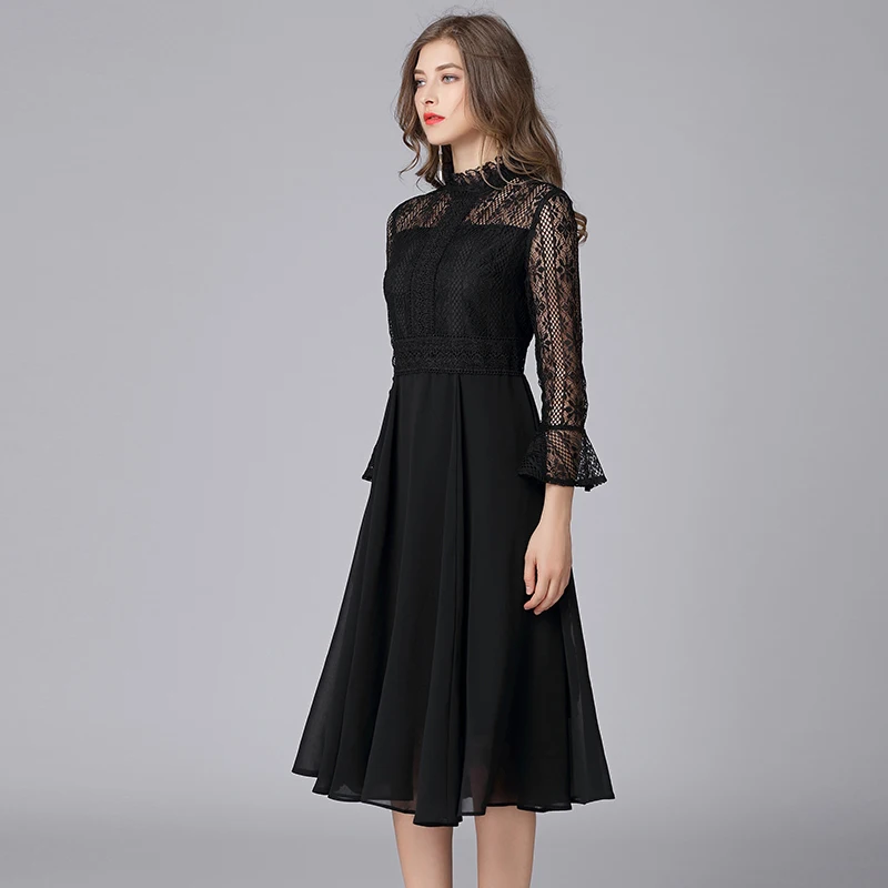 2019 elegant women chiffon lace A-line dresses plus size stand collar butterfly sleeves women hollow lace long dress black
2019 elegant women chiffon lace A-line dresses plus size stand collar butterfly sleeves women hollow lace long dress black