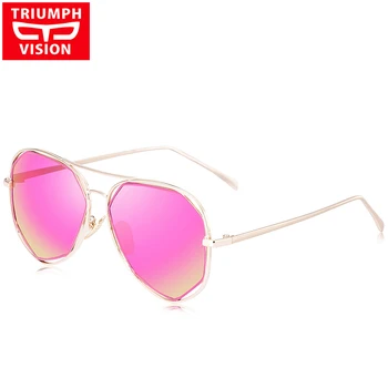 TRIUMPH VISION Polarized Sunglasses Female Pink Mirror Brand Pilot Polar Sun Glasses For Women Metal Shades Female Style
TRIUMPH VISION Polarized Sunglasses Female Pink Mirror Brand Pilot Polar Sun Glasses For Women Metal Shades Female Style