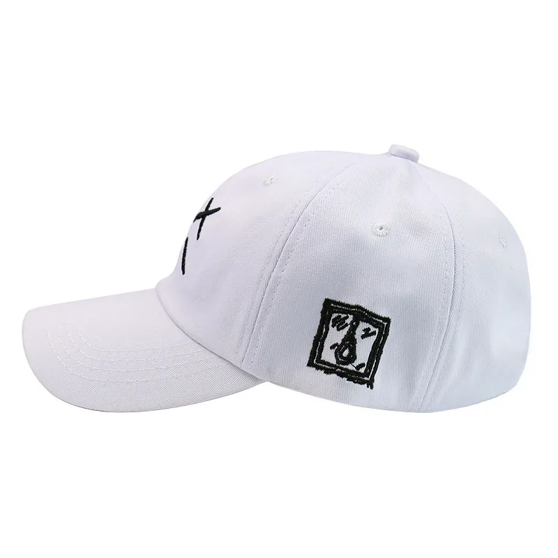 ChicAbode】Lil Peep Sad face Dad Hat Embroidery 100% Cotton