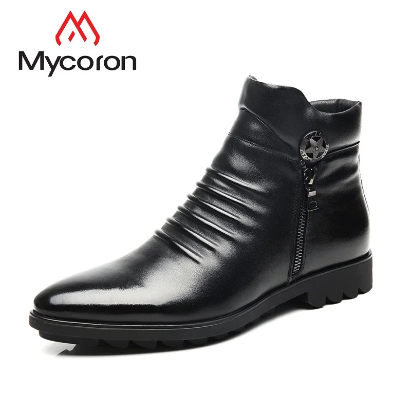 MYCORON Winter Boots Warm Luxury Designers Shoes Zipper Trend Of Leather Casual Shoes Martin Cotton Boots Botas Masculina
MYCORON Winter Boots Warm Luxury Designers Shoes Zipper Trend Of Leather Casual Shoes Martin Cotton Boots Botas Masculina