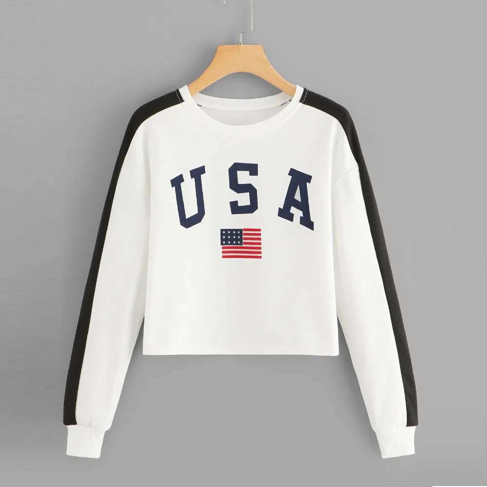 USA Letter Printing Hoodies Sweatshirt Casual Women Long Sleeve Hooded Pullover Sweatshirts Autumn Crew Neck Female Sweatshirt
USA Letter Printing Hoodies Sweatshirt Casual Women Long Sleeve Hooded Pullover Sweatshirts Autumn Crew Neck Female Sweatshirt