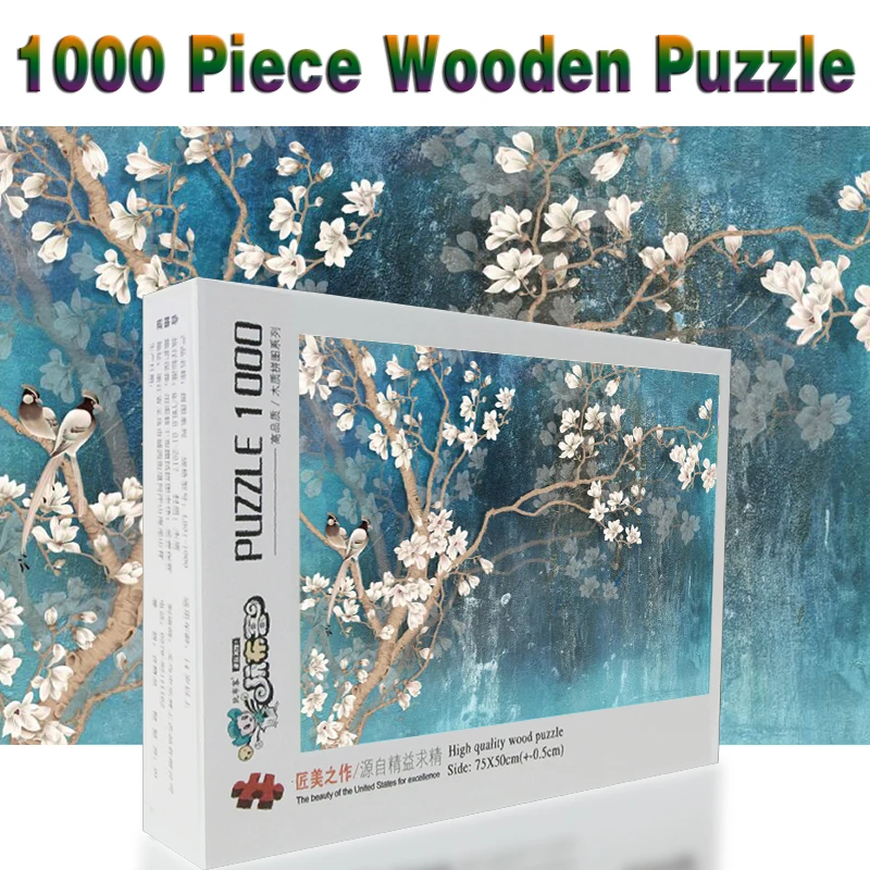Magnolia flower 520/1000/1500 pieces wooden Jigsaw puzzle adult children toys home decoration collectiable Assembling Decoration
Magnolia flower 520/1000/1500 pieces wooden Jigsaw puzzle adult children toys home decoration collectiable Assembling Decoration