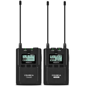 CoMica CVM-WM200C Pro Wireless Metal Microphone 1 Transmitter 1 Receiver 120M Recording for DSLR Camcorder Video by Batteries
CoMica CVM-WM200C Pro Wireless Metal Microphone 1 Transmitter 1 Receiver 120M Recording for DSLR Camcorder Video by Batteries