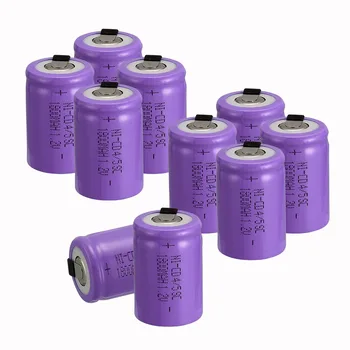 10 PCS Ni-Cd 4/5 SubC Sub C battery Rechargeable Battery 1.2V 1800mAh with purple Tab 3.3cm x 2.2cm
10 PCS Ni-Cd 4/5 SubC Sub C battery Rechargeable Battery 1.2V 1800mAh with purple Tab 3.3cm x 2.2cm