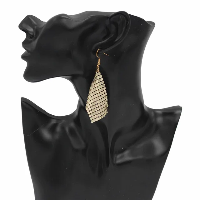 Boucles d'oreilles à pampilles à sequins pour femmes, boucles d'oreilles pendantes, étoile, longue goutte, bijoux bon marché, déclaration, marque, nouveau, 2019 2