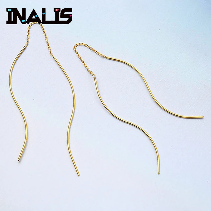 INALIS New Simple Korea Brincos Jewelry Temperament Long Chain Curved Ear Line Earrings For Women Daily Wearing Fine Bijoux
INALIS New Simple Korea Brincos Jewelry Temperament Long Chain Curved Ear Line Earrings For Women Daily Wearing Fine Bijoux