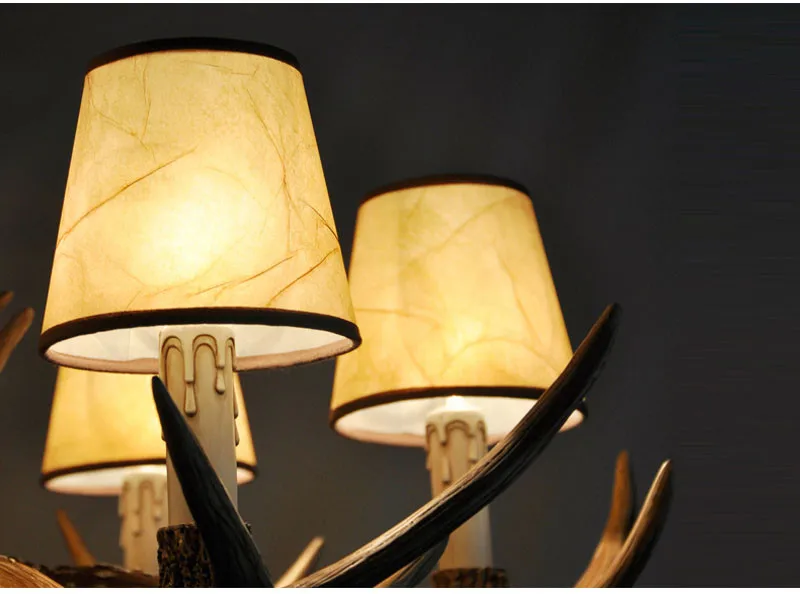 Countryside 6 Heads Chandelier for Home lighting decoration indoor christmas lamp pendentes e lustres Antlers wooden pendant chandelier10