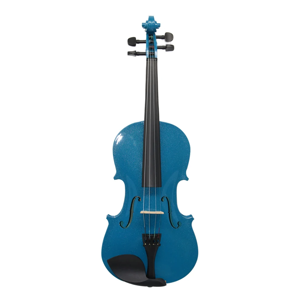 TONGLING-Blue Acoustic Violin, Beginner, Students, with Case, Bow, Rosin, Shoulder Rest, Mute Strings, 4/4, 1/2, 1/4, 1/8