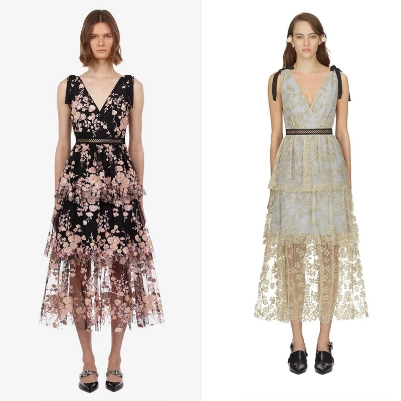 Summer dress 2019 Bachelorette Elegant woman party night dressParis Self Portrait Embroidered Lace-Up Sleeve midi Dress
Summer dress 2019 Bachelorette Elegant woman party night dressParis Self Portrait Embroidered Lace-Up Sleeve midi Dress