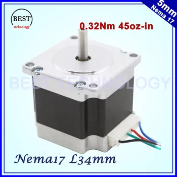 Free shipping ! Nema17 stepper motor 0.32 N.m 45Oz-in 42x34mm stepping motor 0.4A 4-lead wires for 3D printer for CNC machine
Free shipping ! Nema17 stepper motor 0.32 N.m 45Oz-in 42x34mm stepping motor 0.4A 4-lead wires for 3D printer for CNC machine