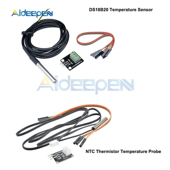 Temperature Sensor Module Kit DS18B20 Temperature Sensor Waterproof Cable/NTC Thermistor Temperature Probe for Adruino
Temperature Sensor Module Kit DS18B20 Temperature Sensor Waterproof Cable/NTC Thermistor Temperature Probe for Adruino