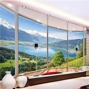 Custom 3D Mural Wallpaper Modern Creative Balcony French Window Nature Landscape Photo Wallpapers Living Room Bedroom Home Decor
Custom 3D Mural Wallpaper Modern Creative Balcony French Window Nature Landscape Photo Wallpapers Living Room Bedroom Home Decor