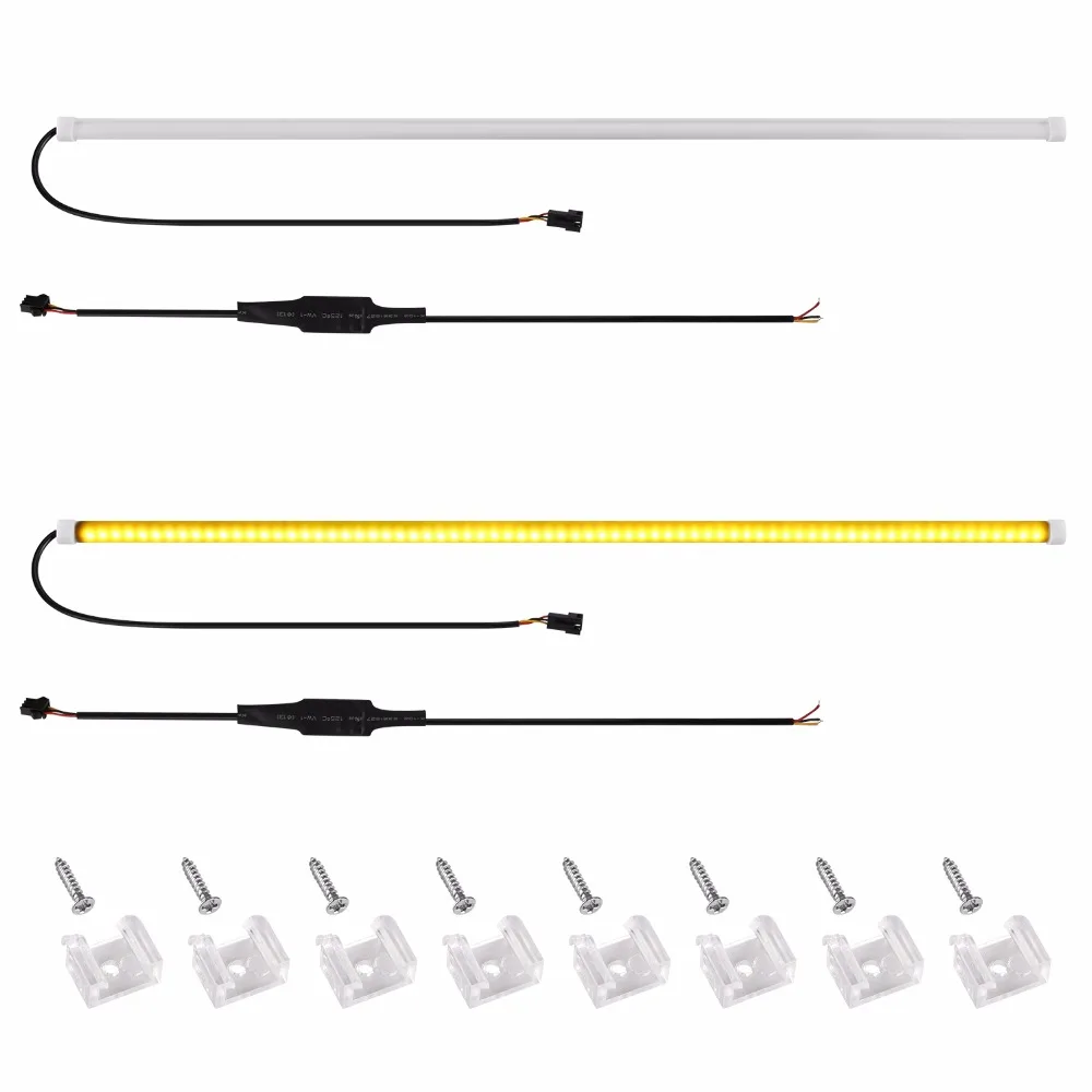 2pcs 30cm 45cm 60cm 12V LED car day light flexible DRL turning signals light auto cob daytime running lights Headlight Strips
2pcs 30cm 45cm 60cm 12V LED car day light flexible DRL turning signals light auto cob daytime running lights Headlight Strips