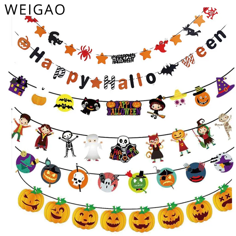 3m Halloween Garlands Wall Backdrop Bunting Banner Decor Witch Pumpkin Vampire Skull Colored Paper Banner for Halloween Party
3m Halloween Garlands Wall Backdrop Bunting Banner Decor Witch Pumpkin Vampire Skull Colored Paper Banner for Halloween Party