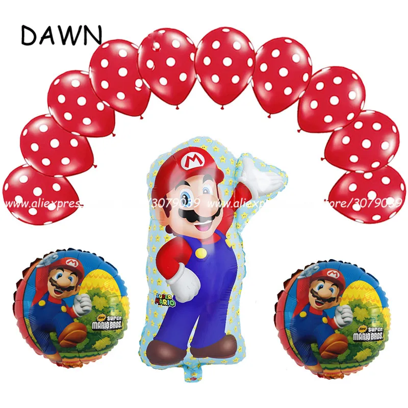 13pcs/lot Super Mario Balloon party Classic Toys Mario Bros Mylar foil Balloons Birthday Party Decoration polka dot kid toy
13pcs/lot Super Mario Balloon party Classic Toys Mario Bros Mylar foil Balloons Birthday Party Decoration polka dot kid toy