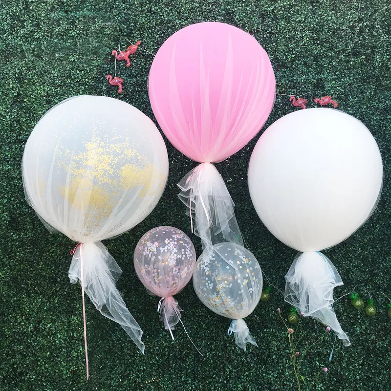 1pc 36 Inch Romantic Pink Blue White Latex Balloon with Tulle for Wedding Birthday Party Decor Baby Bridal Shower Photo Props
1pc 36 Inch Romantic Pink Blue White Latex Balloon with Tulle for Wedding Birthday Party Decor Baby Bridal Shower Photo Props
