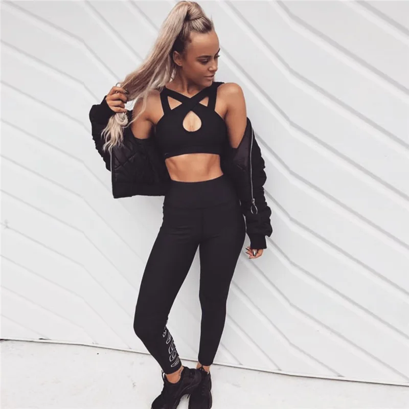 Pink Cross Sports Yoga Suit Women Hollow Sports Bra and Stretch Pants Gym Running Fitness Clothing Workout Jumpsuit
Pink Cross Sports Yoga Suit Women Hollow Sports Bra and Stretch Pants Gym Running Fitness Clothing Workout Jumpsuit