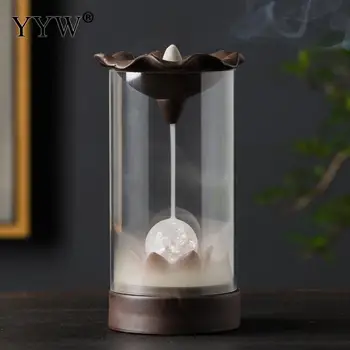 Creative Incense Burner Waterfall Smoke With Glass Box Led Glowing Ball Lamp Lotus Incense Censer Home Office Teahouse Decor
Creative Incense Burner Waterfall Smoke With Glass Box Led Glowing Ball Lamp Lotus Incense Censer Home Office Teahouse Decor
