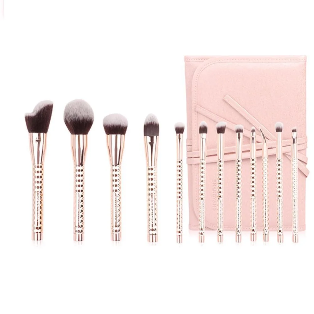 12pcs/set Makeup Brushes set Fondation Eyeshadow Cosmetic Tool with Leather Makeup brush beauty makeup kit foundation brush
12pcs/set Makeup Brushes set Fondation Eyeshadow Cosmetic Tool with Leather Makeup brush beauty makeup kit foundation brush