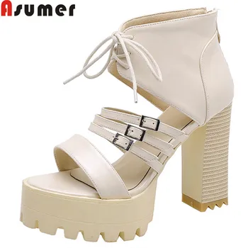 ASUMER big size 34-42 summer sandals for women platform square high heels shoes cross tied prom wedding shoes women sandals 2020
ASUMER big size 34-42 summer sandals for women platform square high heels shoes cross tied prom wedding shoes women sandals 2020