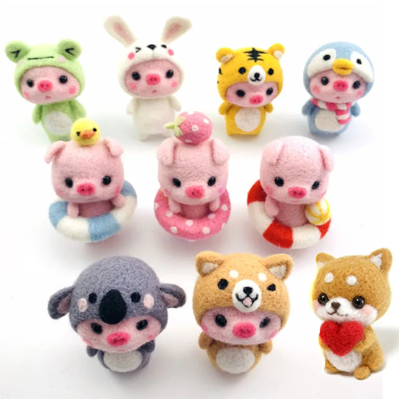 1 set wool for Felt DIY Package pig, dog, Cat,rabbit,stamps needle felting, Shiba Inu Set animals
1 set wool for Felt DIY Package pig, dog, Cat,rabbit,stamps needle felting, Shiba Inu Set animals