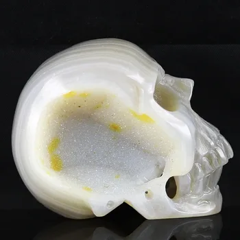 2.59" GEODE CRYSTAL AGATE Handmade Carved Crystal Skull Crystal Realistic Crystal Healing Furnishing Articles Figurine C4
2.59" GEODE CRYSTAL AGATE Handmade Carved Crystal Skull Crystal Realistic Crystal Healing Furnishing Articles Figurine C4
