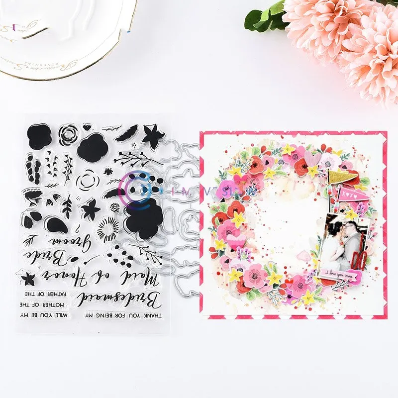 Beautiful wreath Transparent Clear stamp and cutting dies DIY Silicone Seals Scrapbooking /Card Making/Photo Album Decoration
Beautiful wreath Transparent Clear stamp and cutting dies DIY Silicone Seals Scrapbooking /Card Making/Photo Album Decoration
