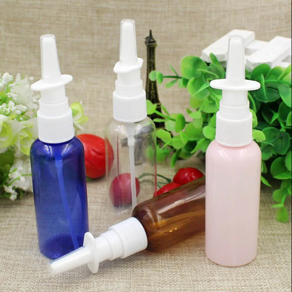 50Pcs/Lot 50ml pink blue Transparent Brown Empty Plastic Nasal Spray Bottles pet Pump Sprayer Mist Nose Refillable Bottles
50Pcs/Lot 50ml pink blue Transparent Brown Empty Plastic Nasal Spray Bottles pet Pump Sprayer Mist Nose Refillable Bottles