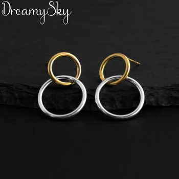 Hot Sale Real Pure Silver Color Two Circle Earrings For Women Pendientes Brincos Christmas Gift Wedding Jewelry
Hot Sale Real Pure Silver Color Two Circle Earrings For Women Pendientes Brincos Christmas Gift Wedding Jewelry