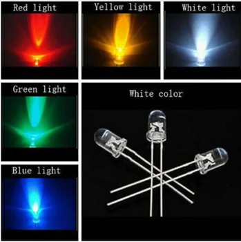 100pcs X 5 color = 500pcs 3mm white red yellow blue green Light-emitting diode Super Bright Light Bulb Led Lamp
100pcs X 5 color = 500pcs 3mm white red yellow blue green Light-emitting diode Super Bright Light Bulb Led Lamp