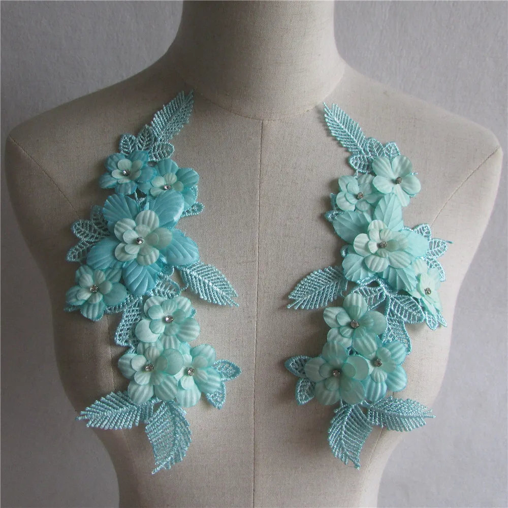 New style lake blue Floral Applique pearl Decorated DIY Lace Collar Fabric Sewing Applique Supplies a pair for sale YL560
New style lake blue Floral Applique pearl Decorated DIY Lace Collar Fabric Sewing Applique Supplies a pair for sale YL560