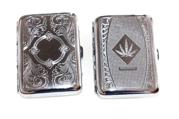new engraved tobacco storage pocket slim cigarette box carved ultra thin metal cigarette case smoking cigarettes holder 2 clips
new engraved tobacco storage pocket slim cigarette box carved ultra thin metal cigarette case smoking cigarettes holder 2 clips