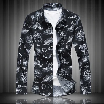 Classic Black Men Shirts Long Sleeve Flower Tops Large Size 6XL 7XL Summer Men Beach Shirt Fashion Men Leisure Shirt
Classic Black Men Shirts Long Sleeve Flower Tops Large Size 6XL 7XL Summer Men Beach Shirt Fashion Men Leisure Shirt