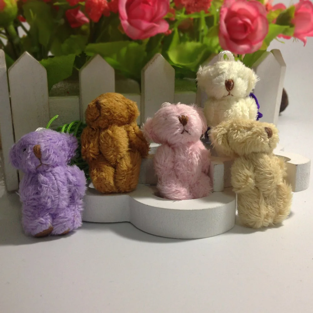 10pc 4.5cm Simulation Bear Hair Doll Plush Toy Kids Birthday Gift doll Keychain bag Decorations Accessories pendant | Игрушки и хобби