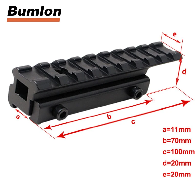 Tactical Scope Extension Rail Mount Base Adapter 11mm to 20mm Dovetail Weaver Picatinny Rail Mount for Hunting Airsoft RL1-0001
Tactical Scope Extension Rail Mount Base Adapter 11mm to 20mm Dovetail Weaver Picatinny Rail Mount for Hunting Airsoft RL1-0001