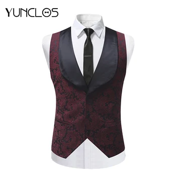 YUNCLOS Shawl Collar Mens Suit Vest Fashion Slim Fit Vests And Waistcoat Jacquard Men Wedding Party Dress Suit Vest
YUNCLOS Shawl Collar Mens Suit Vest Fashion Slim Fit Vests And Waistcoat Jacquard Men Wedding Party Dress Suit Vest