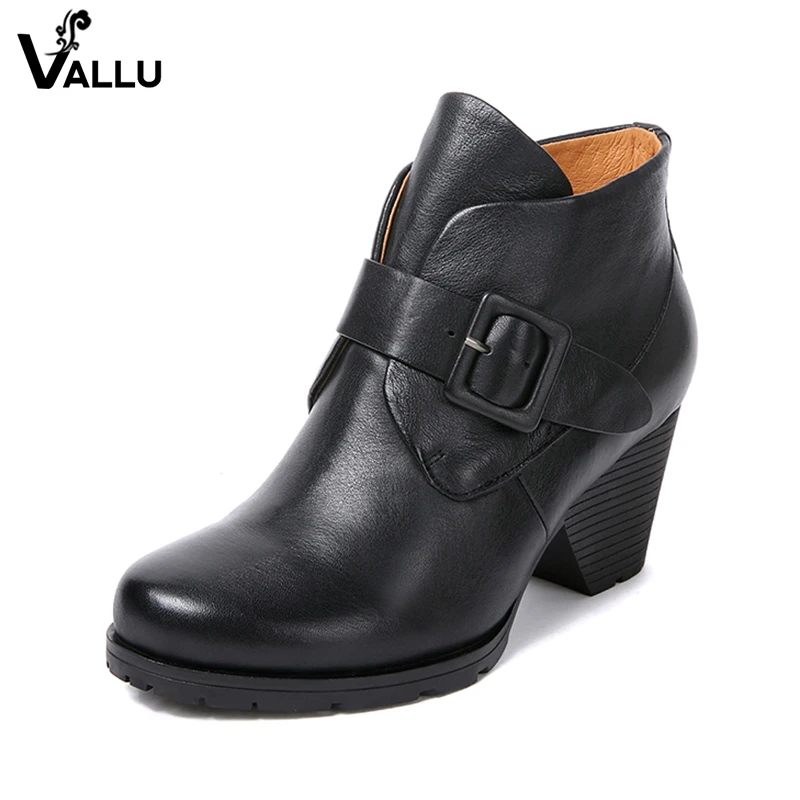 2018 VALLU Shoes Handmade Vintage Genuine Leather Women Platform Boots Buckle Natural Cow Leather High Heel Ladies Boots
2018 VALLU Shoes Handmade Vintage Genuine Leather Women Platform Boots Buckle Natural Cow Leather High Heel Ladies Boots