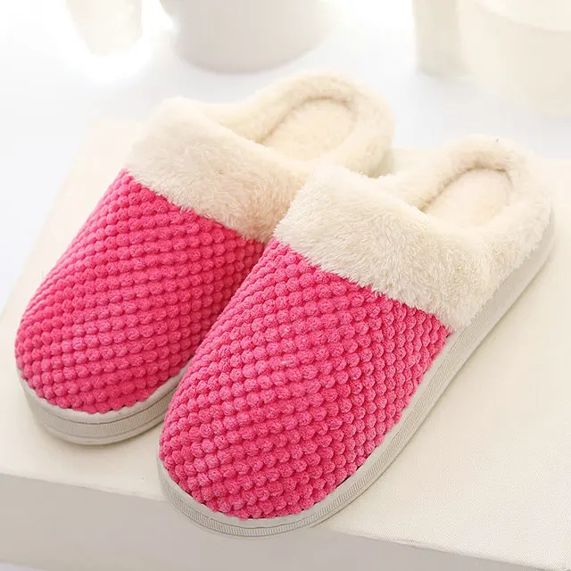 Women's Comfort Coral Fleece Memory Foam Slippers Plush Lining Slip-on Clog House Shoes for Indoor & Outdoor Use (4)