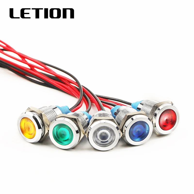10mm Waterproof IP67 Concave surface Metal LED Warning Indicator Light Signal Lamp Pilot Wire 6V 12V 24V 110V 220V
10mm Waterproof IP67 Concave surface Metal LED Warning Indicator Light Signal Lamp Pilot Wire 6V 12V 24V 110V 220V