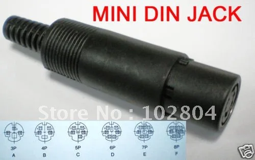 Mini DIN Jack Female Connector 4 Pin or 5 Pin 6 Pin 7 Pin 8 Pin with Plastic Handle 100 pcs per Lot
Mini DIN Jack Female Connector 4 Pin or 5 Pin 6 Pin 7 Pin 8 Pin with Plastic Handle 100 pcs per Lot