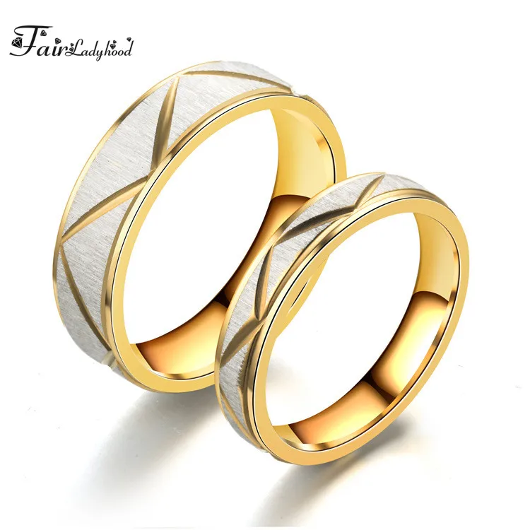 FairLadyHood Popular Jewelry Wholesale Stainless Steel Couple Rings Gold Color Stainless Steel Men And Women Rings
FairLadyHood Popular Jewelry Wholesale Stainless Steel Couple Rings Gold Color Stainless Steel Men And Women Rings